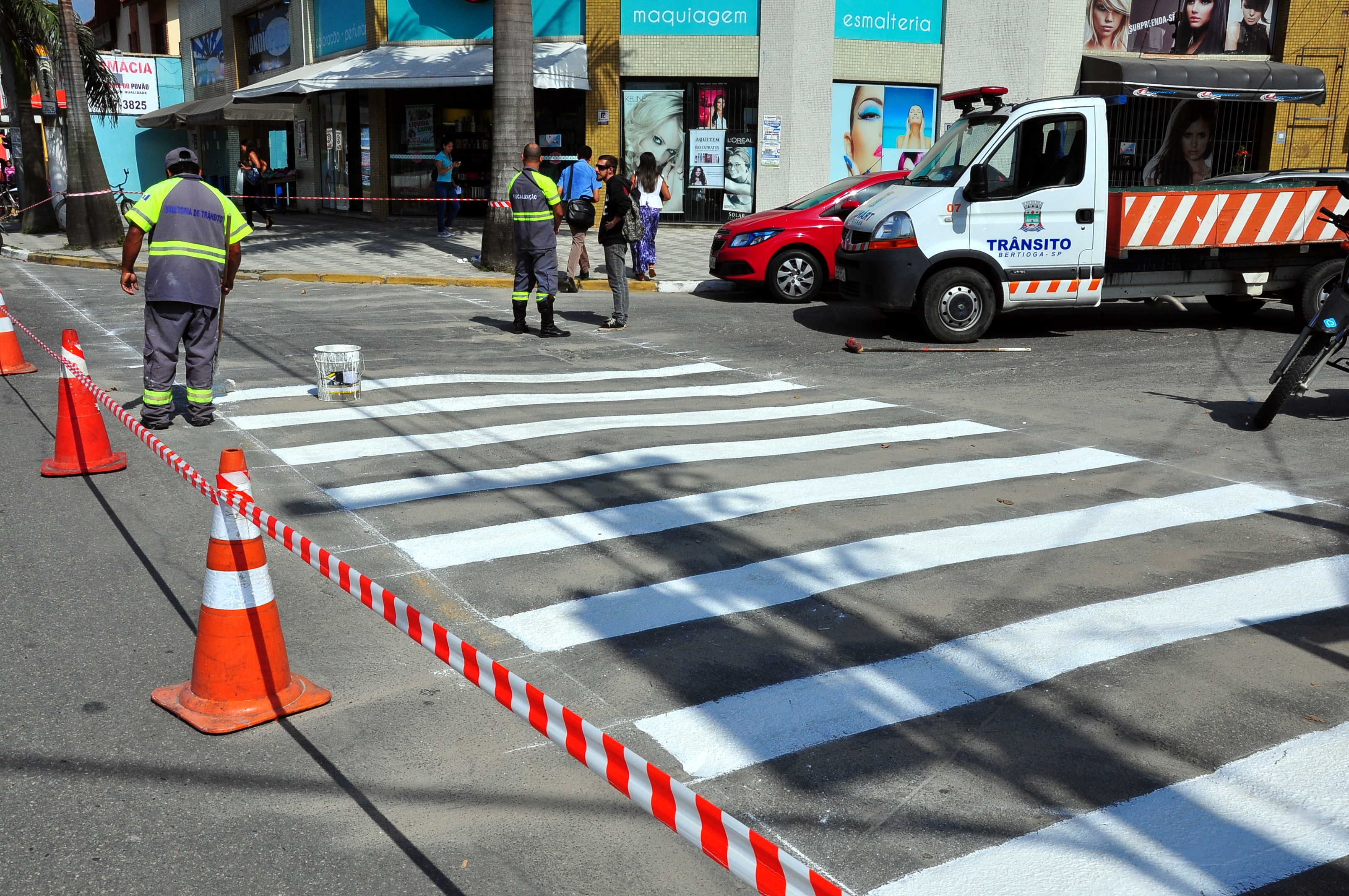 Prefeitura prossegue com trabalho de sinalização nas vias do Centro