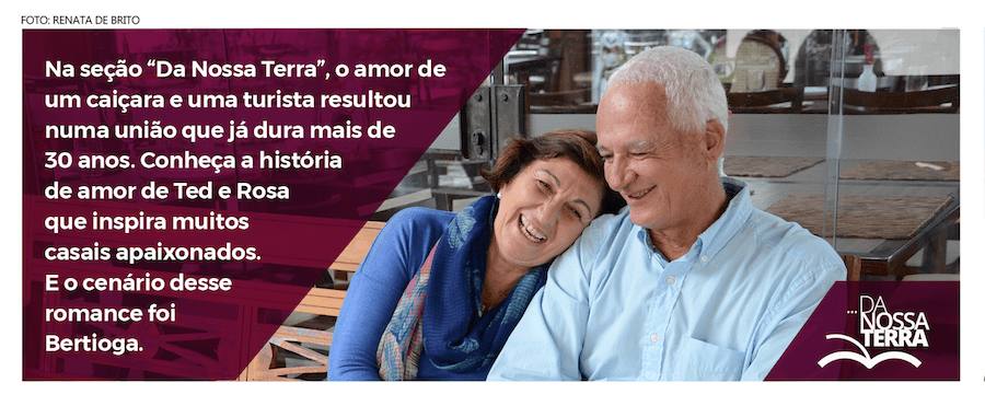 Da nossa terra: Conheça a história de amor de Ted e Rosa