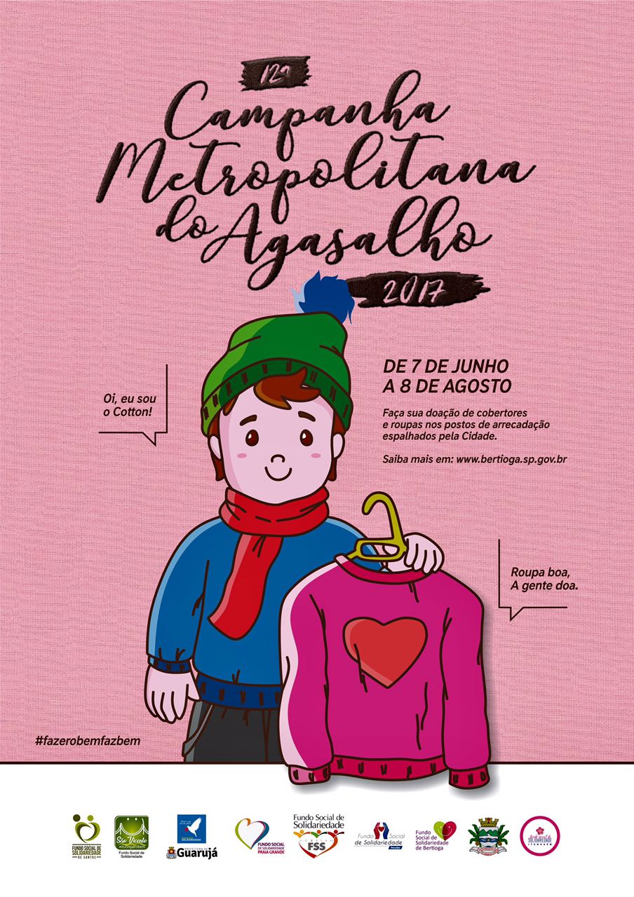 Campanha Metropolitana do Agasalho vai até 8 de agosto
