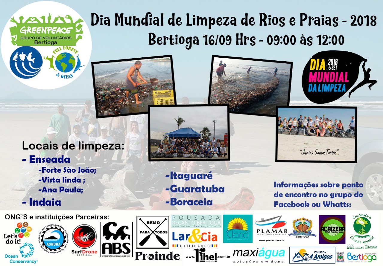 Bertioga tem dia de limpeza de praias e rios no domingo (16)