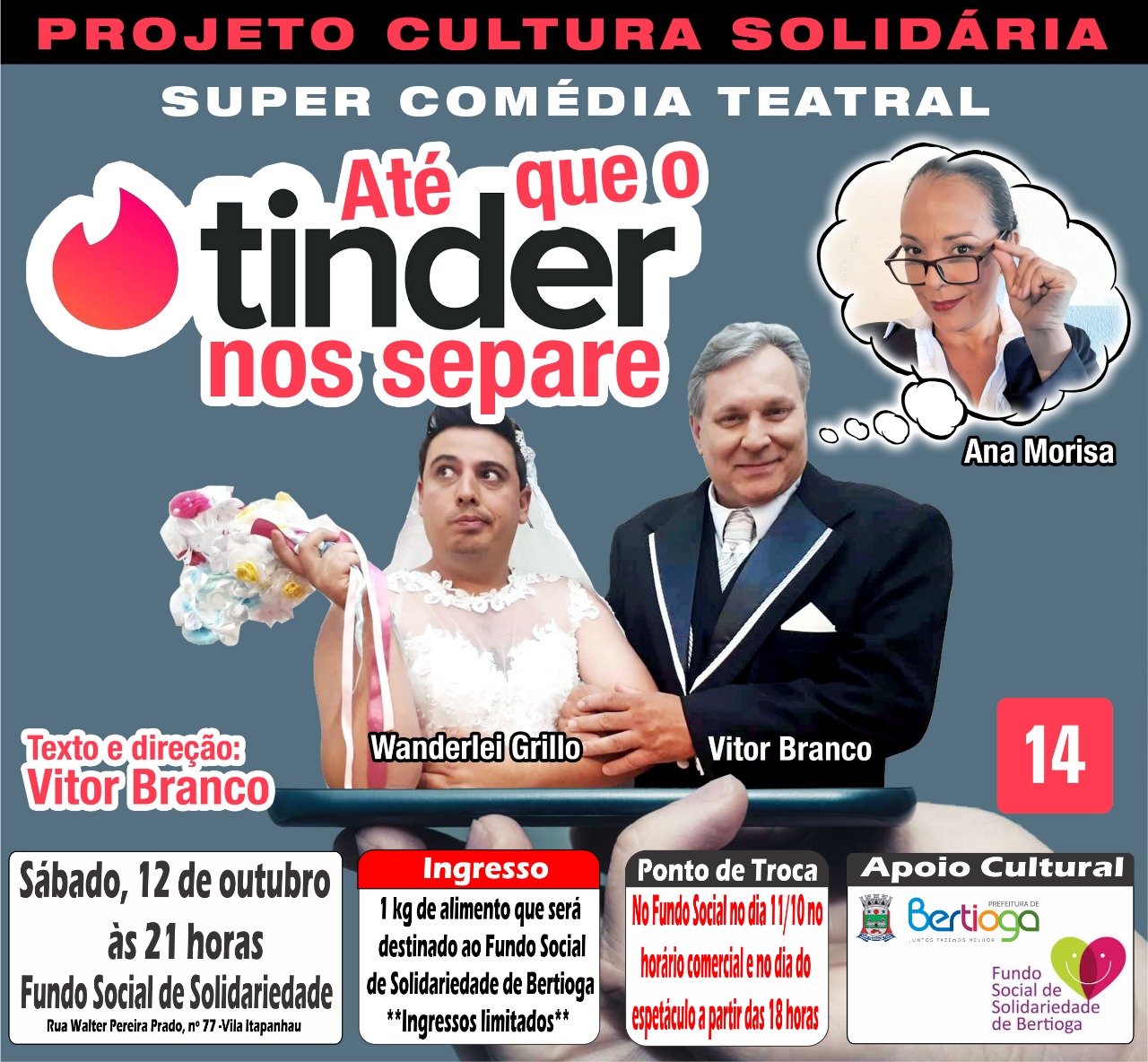 Fundo Social traz peça teatral no sábado (12)
