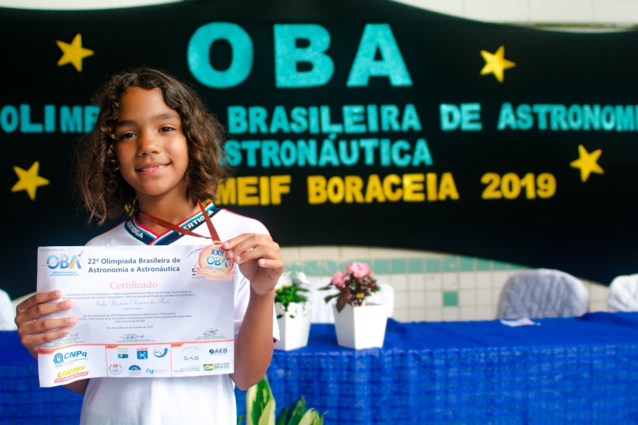 Aluna de Bertioga é medalha de bronze nas Olímpiadas Brasileiras de Astronomia e Astronáutica