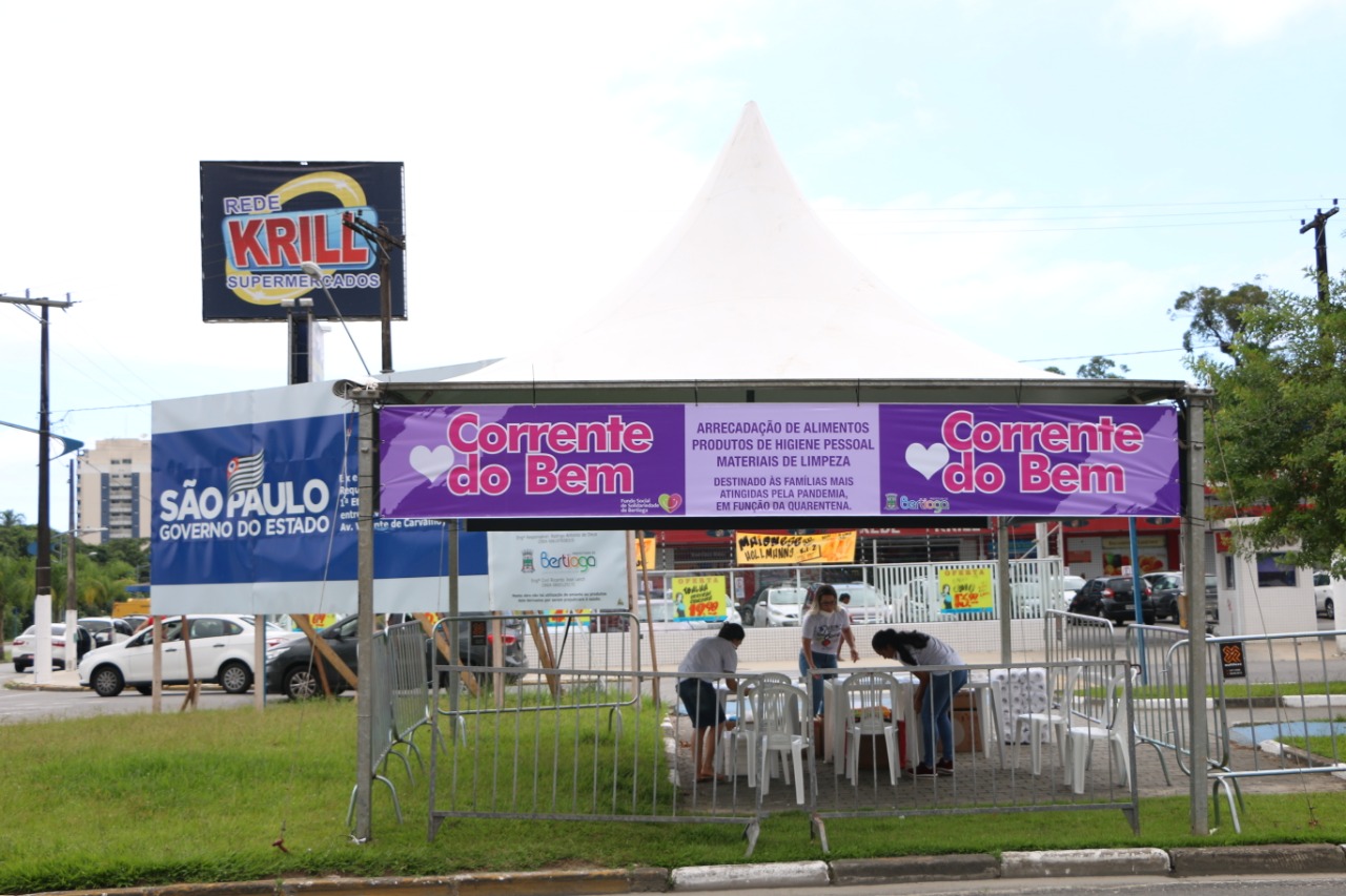 Corrente do Bem: Fundo Social de Bertioga realiza campanha de arrecadação de alimentos e produtos de higiene pessoal e limpeza