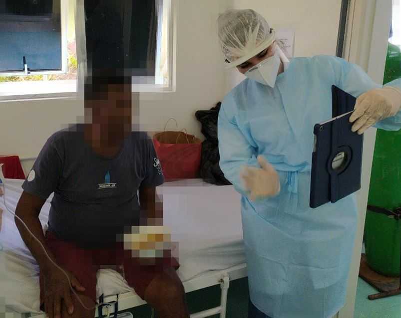 Ação Laços Virtuais aproxima familiares de pacientes internados no Hospital de Bertioga