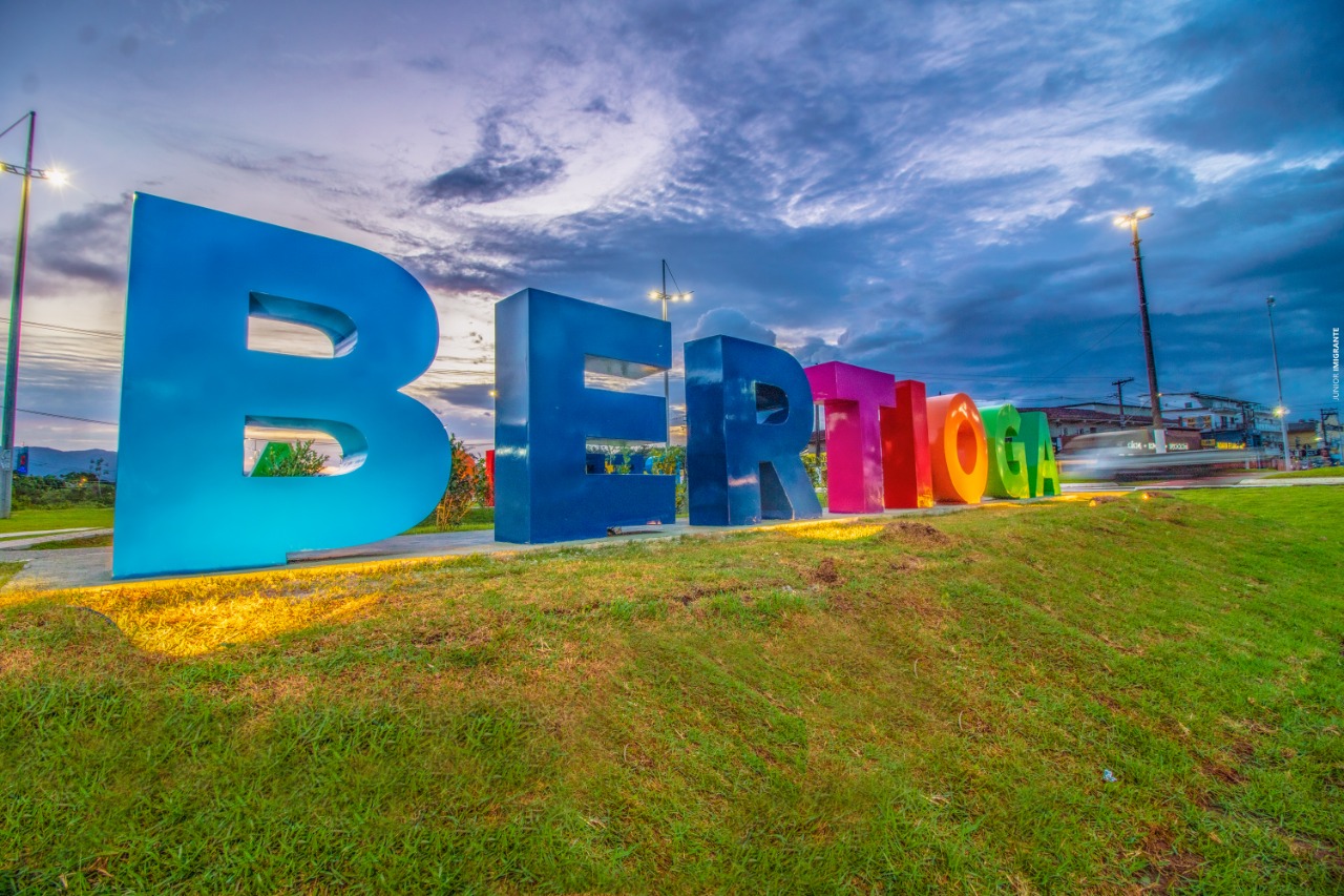 Letreiro ‘Bertioga’ e novo paisagismo da entrada da cidade são entregues