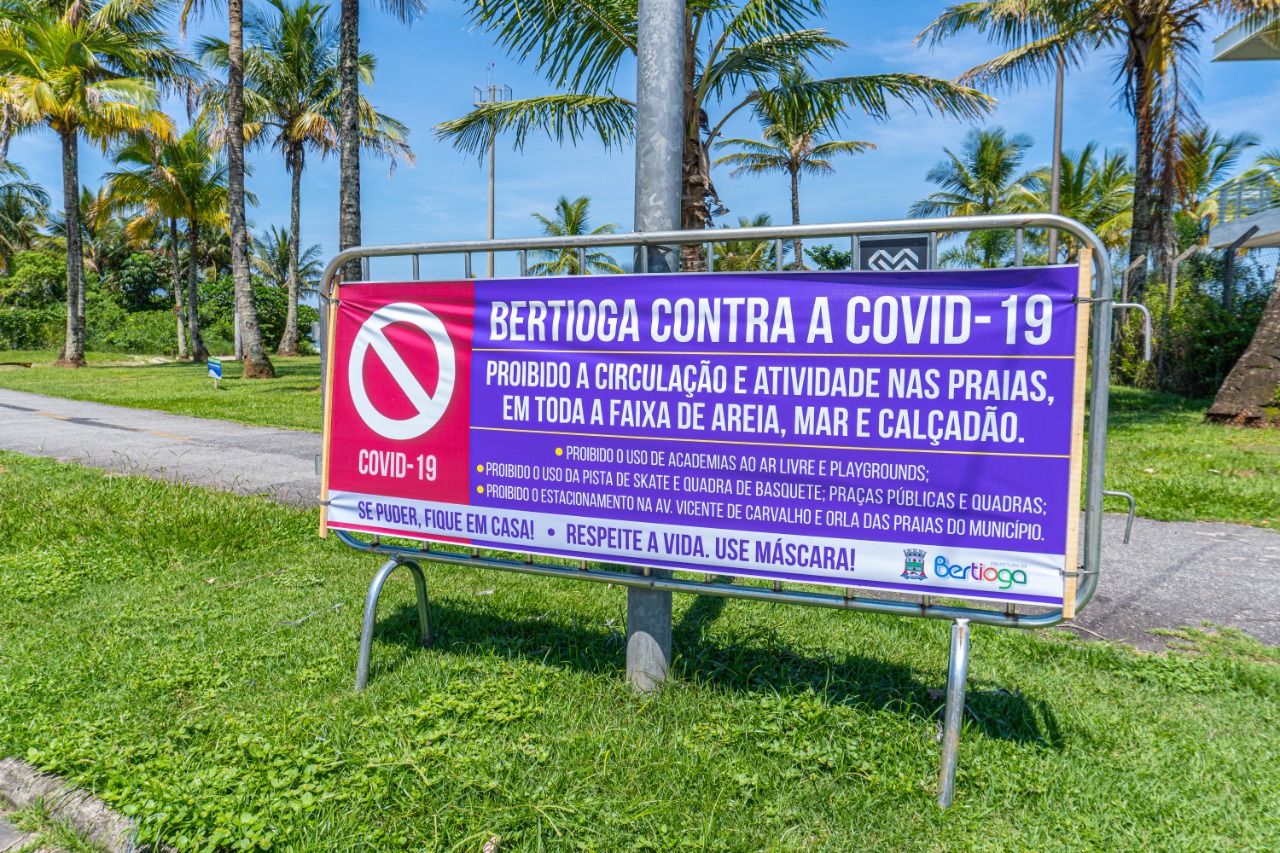 Praias de Bertioga permanecem fechadas