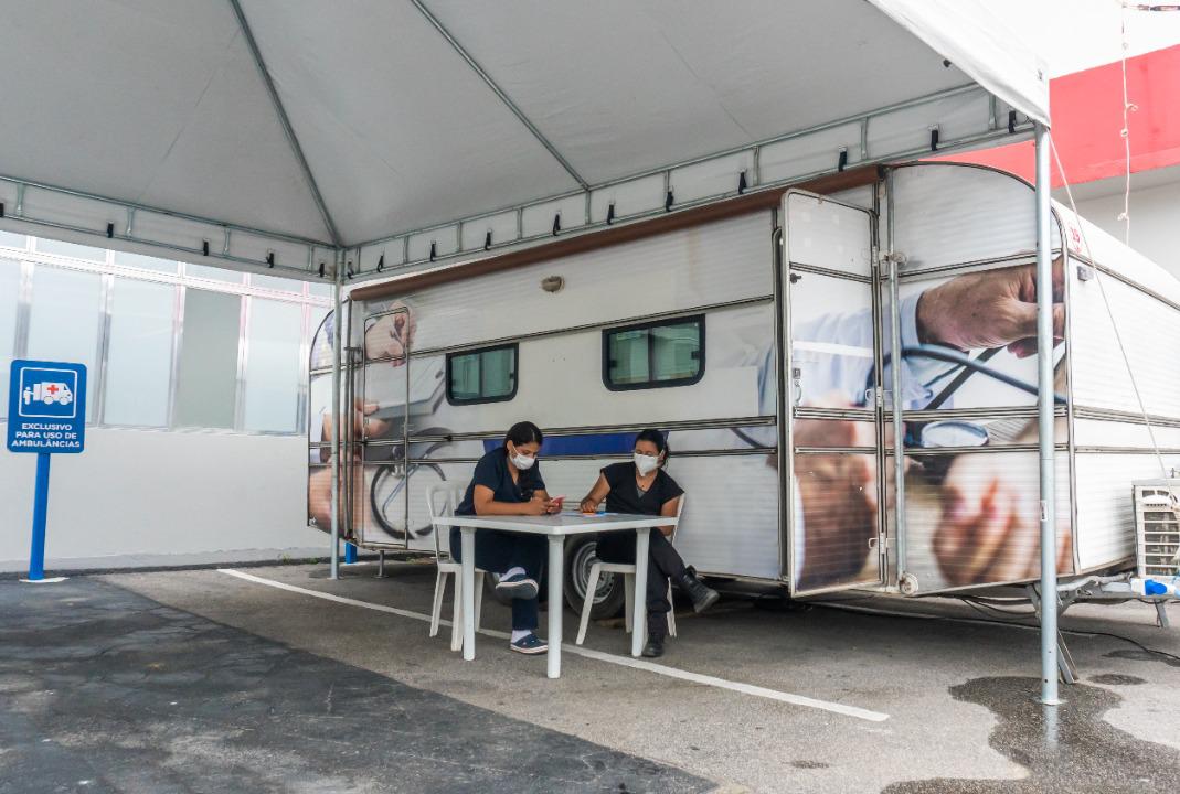 Pronto Atendimento móvel é instalado ao lado do Hospital Municipal de Bertioga