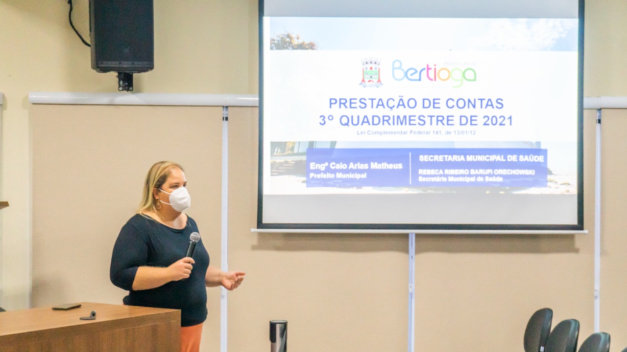 Secretaria de Saúde de Bertioga apresenta prestação de contas do 3º quadrimestre de 2021
