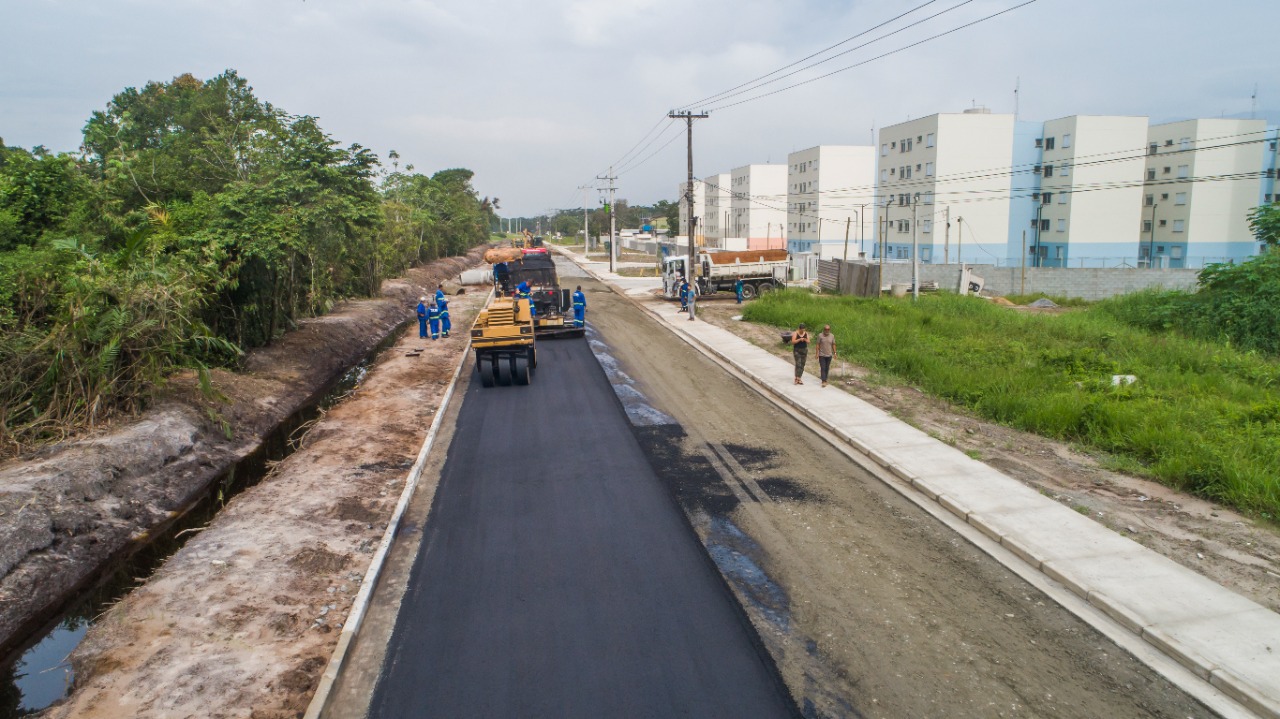 Prefeitura de Bertioga inicia pavimentação da Marginal Norte