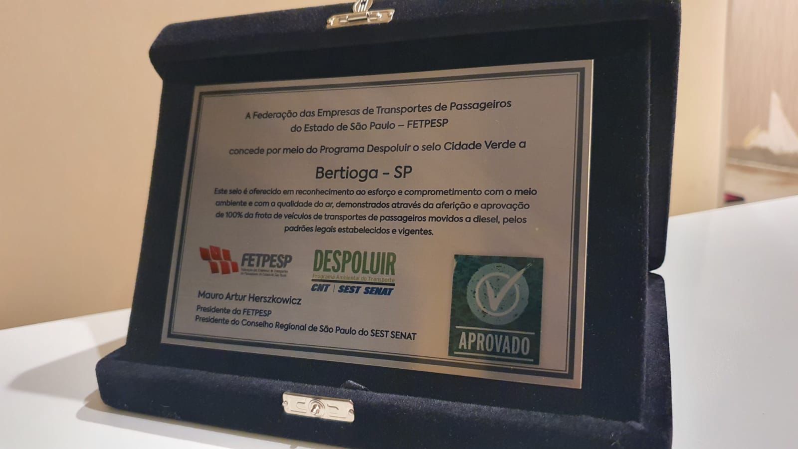 Bertioga recebe Selo ‘Cidade Verde’ pelo transporte público e escolar