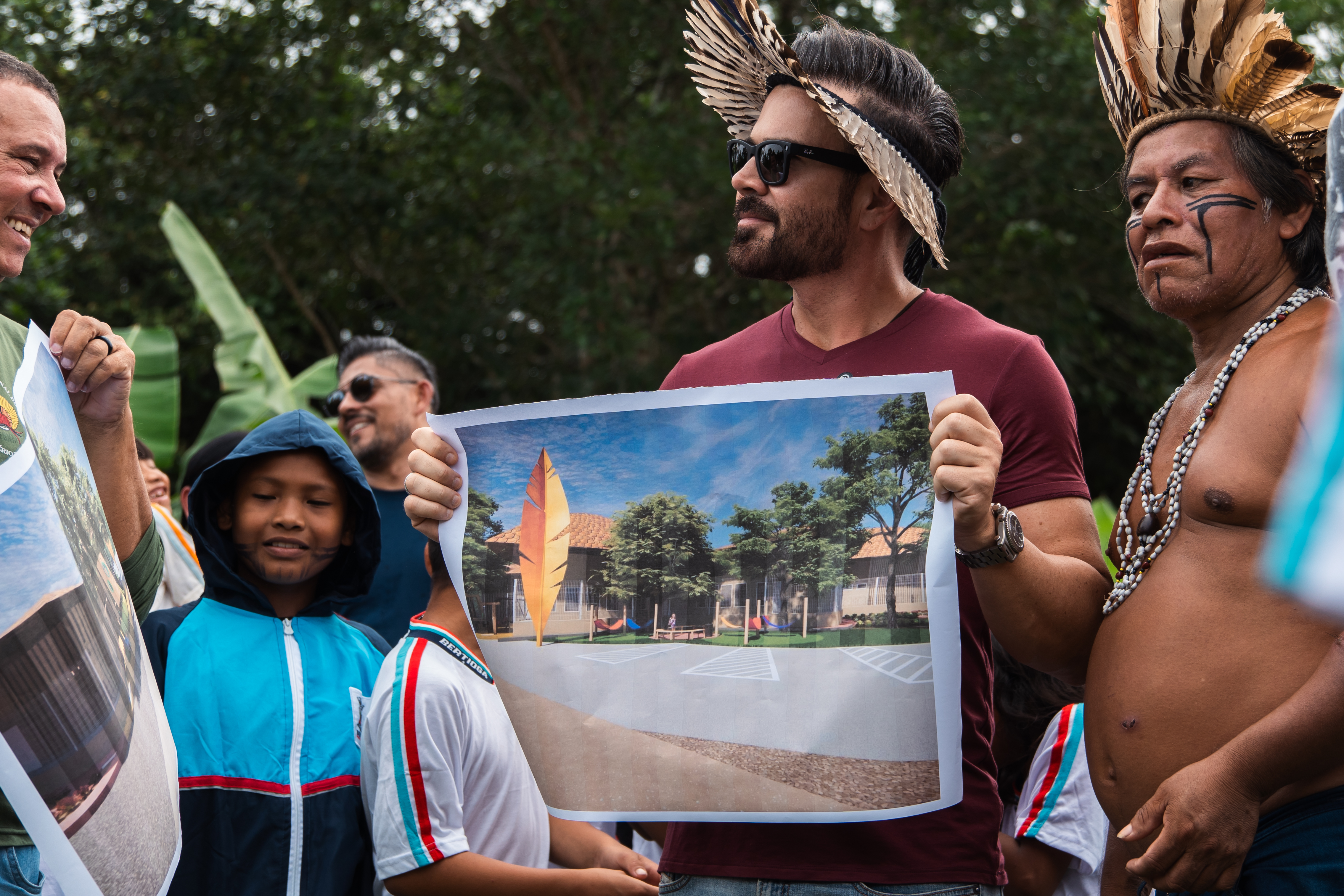 Ordem de serviço para construção de nova escola na Aldeia Rio Silveira é assinada