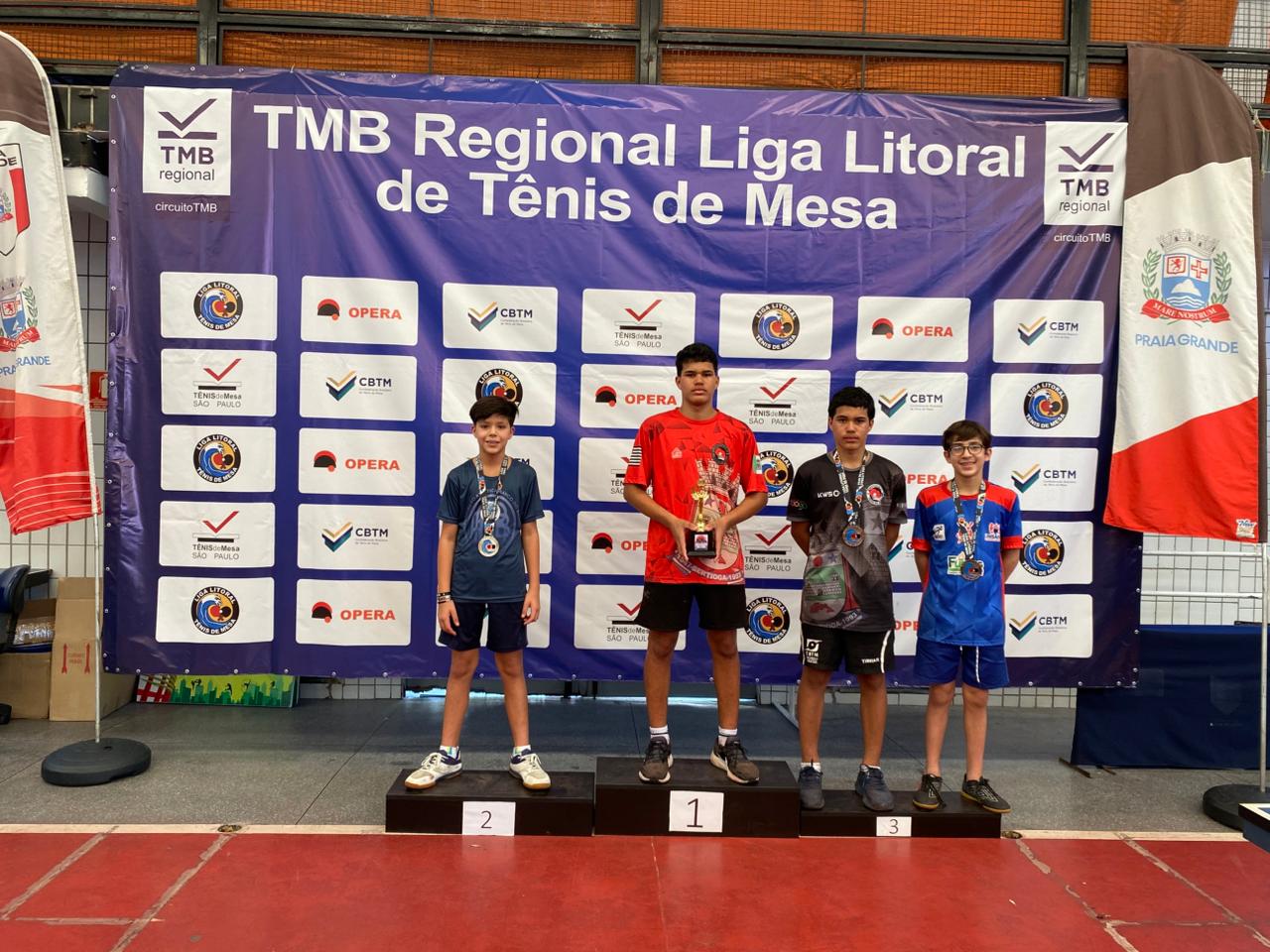 Mesatenistas de Bertioga conquistam seis medalhas na Liga Litoral de Tênis de Mesa