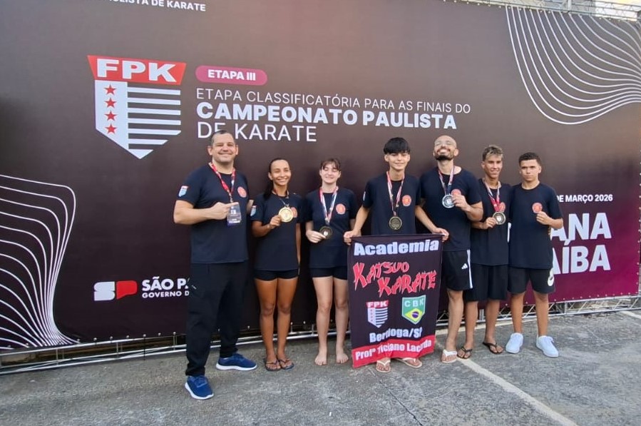 Caratecas de Bertioga conquistam cinco medalhas no Campeonato Paulista 2026