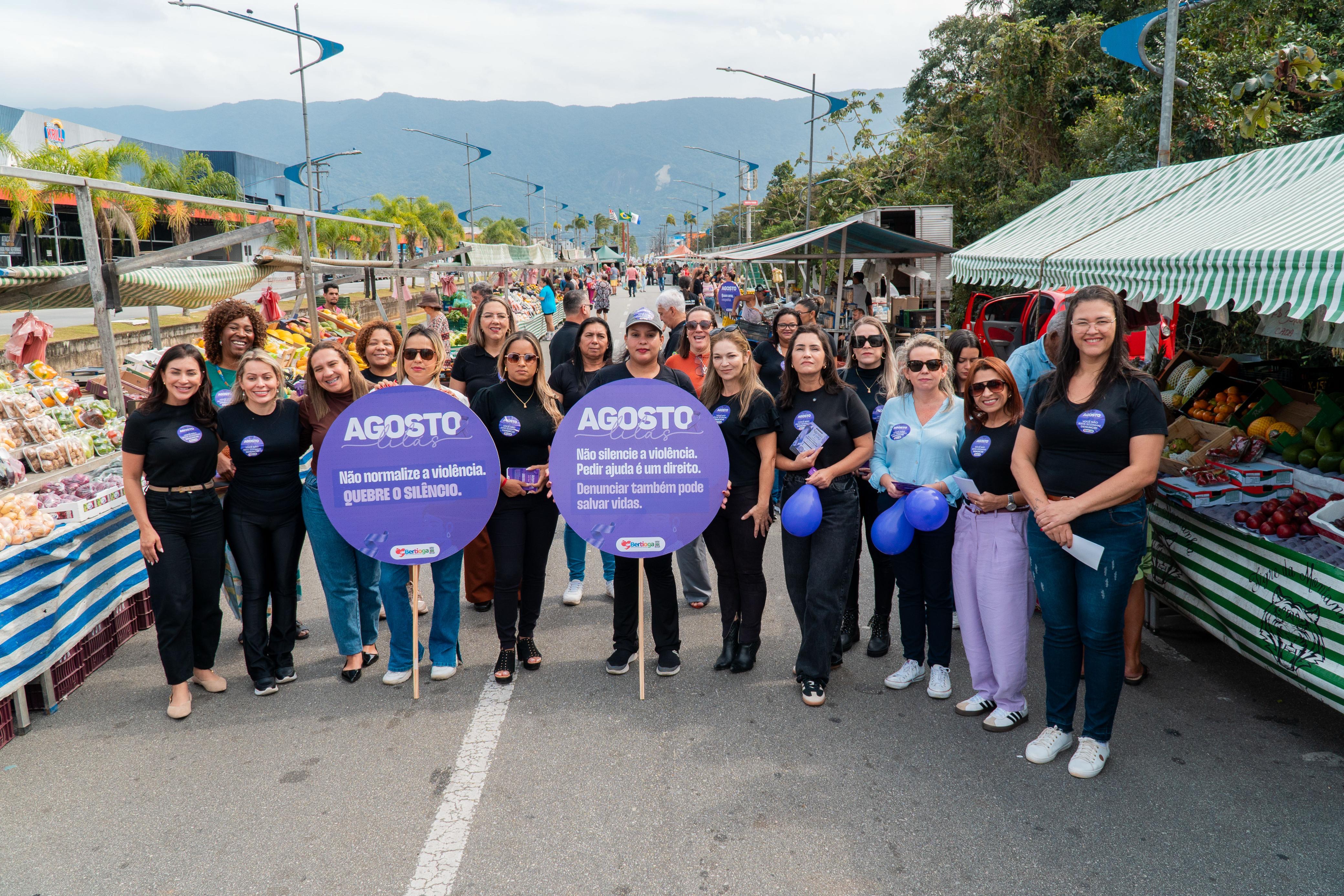 Bertioga promove caminhadas de conscientização pelo fim da violência contra a mulher