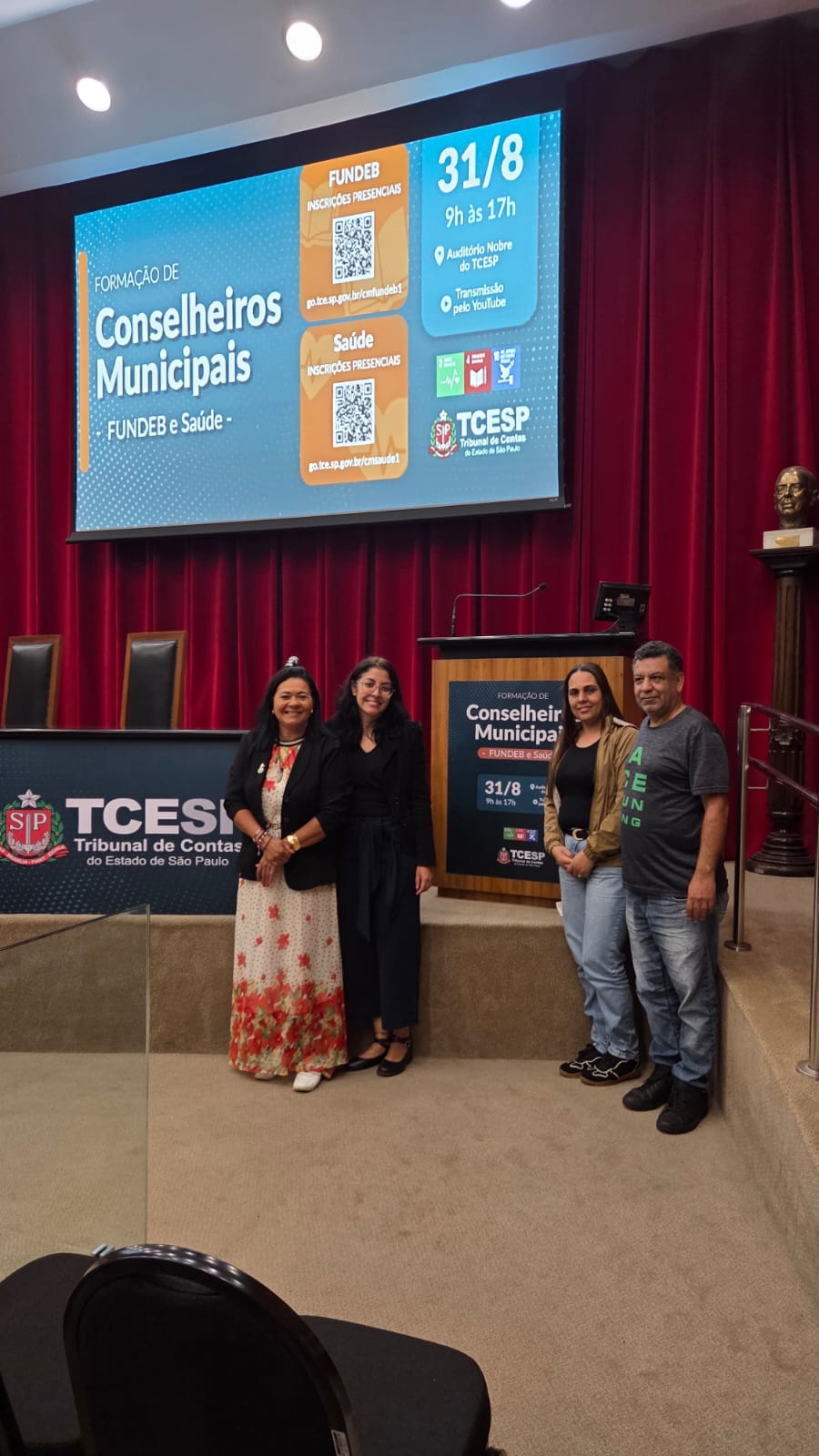Bertioga participa de formação do TCESP voltada a conselheiros do FUNDEB e da Saúde